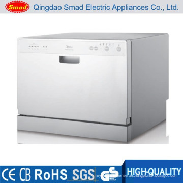 Small type 6 settings home use desktop automatic semi built in dishwasher